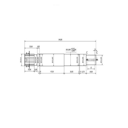 Immagine di 5392 albero pompa jabsco d.16 x l=140