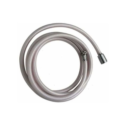 Immagine di 1513225 tubo doccia 2.5m pvc wh attacchi 1/2"""