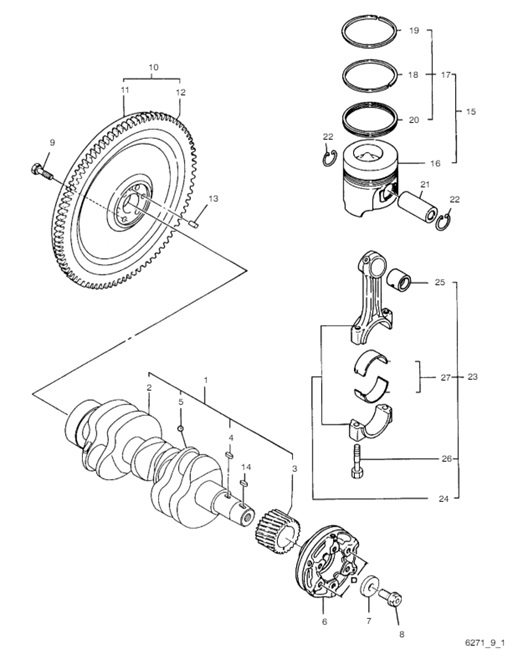 13EOZD-TP6271_9_1-Crankshaft-and-Flywheel