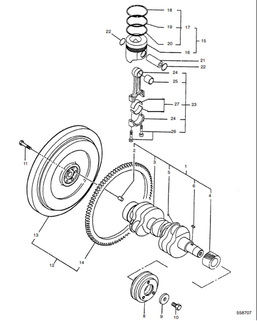 8EOZD-TP6269_7-Crankshaft,-Flywheel,-&-Pistons