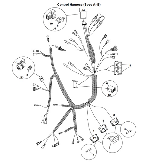 MDKBS-MDKBP/R/S-CH3-CONTROL-HARNESS-(SPEC-A-B)