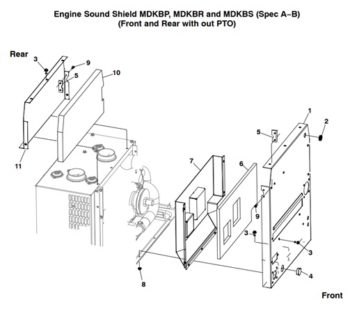 MDKBR-MDKBP/R/S-ESS4-ENGINE-SOUND-SHIELD-MDKBP,-MDKBR-AND-MDKBS-(SPEC-A-B)-(FRONT-AND-REAR-WITH-OUT-PTO)