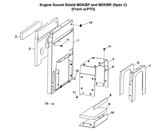 MDKBS-MDKBP/R/S-ESS10-ENGINE-SOUND-SHIELD-MDKBP-AND-MDKBR-(SPEC-C)-(FRONT-W/PTO)