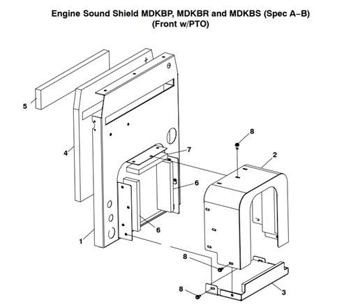 MDKBS-MDKBP/R/S-ESS5-ENGINE-SOUND-SHIELD-MDKBP,-MDKBR-AND-MDKBS-(SPEC-A-B)-(FRONT-W/PTO)