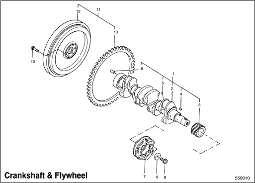 23EOZ-559310-Crankshaft-&-Flywheel