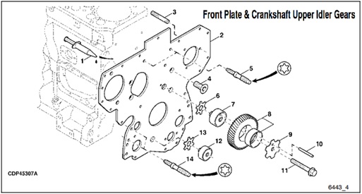 33EFOZDJ-3602-Front-Plate-&-Crankshaft-Upper-Idler-Gears-6443_4