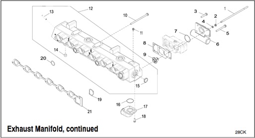 125EOZDJ-28CK-Exhaust-Manifold,-continued