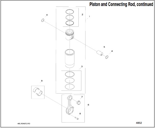 125EOZDJ-4852-Piston-and-Connecting-Rod,-continued