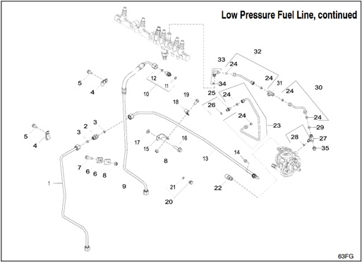 125EOZDJ-63FG-Low-Pressure-Fuel-Line,-continued