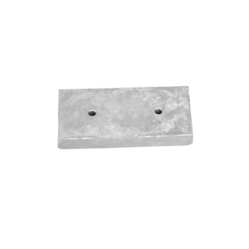 Immagine di 00241 Bolt-on anode for Hull 200x100x23 H.C.100 in zinco