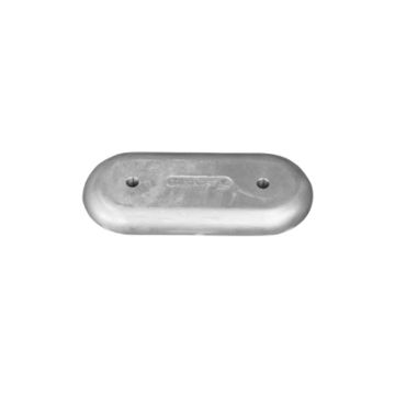 Immagine di 00282al oval bolt on plate with insert 200x90x35 h.c.80 in alluminio
