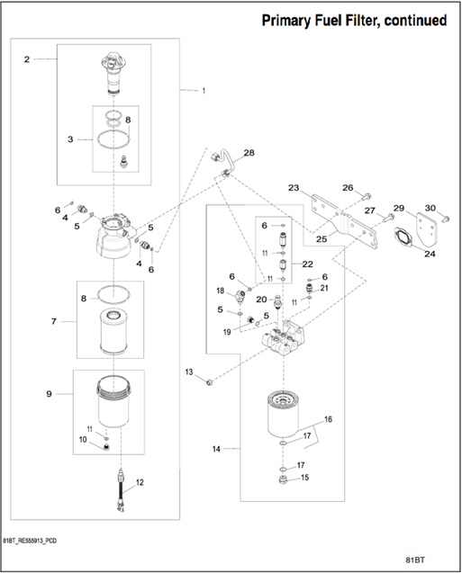 125EOZDJ-81BT-Primary-Fuel-Filter,-continued