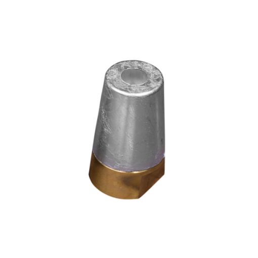 Immagine di 00414 Radice conical prop nut (complete with Brass plug) shaft Ø 45mm in zinco