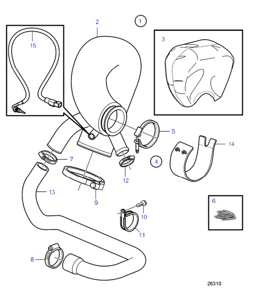 D4-225A-F-54162131-Exhaust-Riser-Kit,-AQ-D4-225A-F,-D4-260A-F,-D4-300A-F