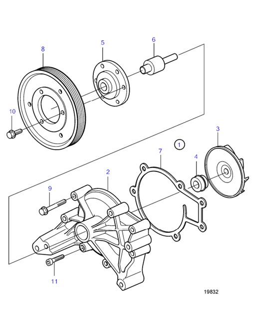 D4-180I-F-54162185-Water-Pump-D4-180I-F,-D4-225A-F,-D4-225I-F,-D4-260A-F,-D4-260D-F,-D4-260I-F,-D4-300A-F,-D4-300D-F,-D4-300I-F