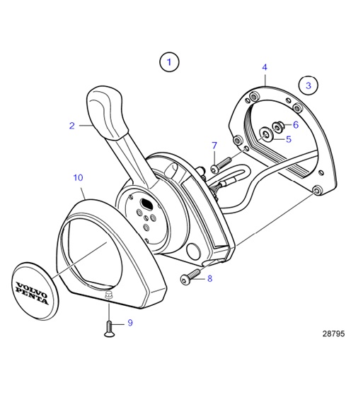 D4-180I-F-54164560-Sailboat-Electronic-Control-lever-EVC-E2-D4-180I-F,-D4-225I-F,-D4-260I-F,-D4-300I-F