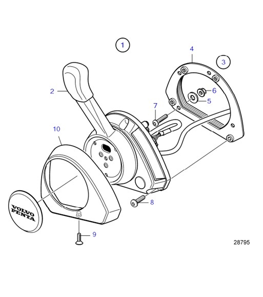 D4-180I-F-54164652-Sailboat-Electronic-Control-lever-EVC-E3-D4-180I-F,-D4-225I-F,-D4-260I-F,-D4-300I-F