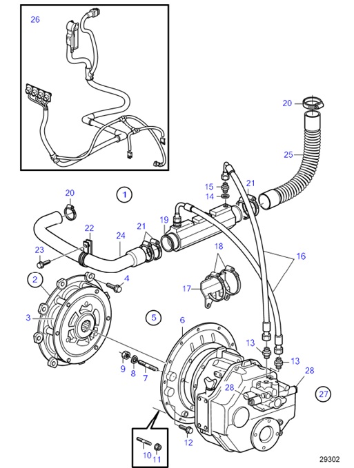 D4-180I-F-54162264-Connecting-Kit-Reverse-Gear-HS45AE-D4-180I-F,-D4-225I-F