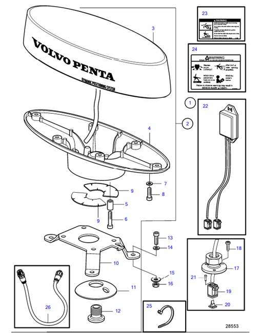 D4-225A-F-54164780-Antenna-for-Dynamic-Positioning-System-EVC-E2-D4-180I-F,-D4-225A-F,-D4-225I-F,-D4-260A-F,-D4-260D-F,-D4-260I-F,-D4-300A-F,-D4-300D-F,-D4-300I-F