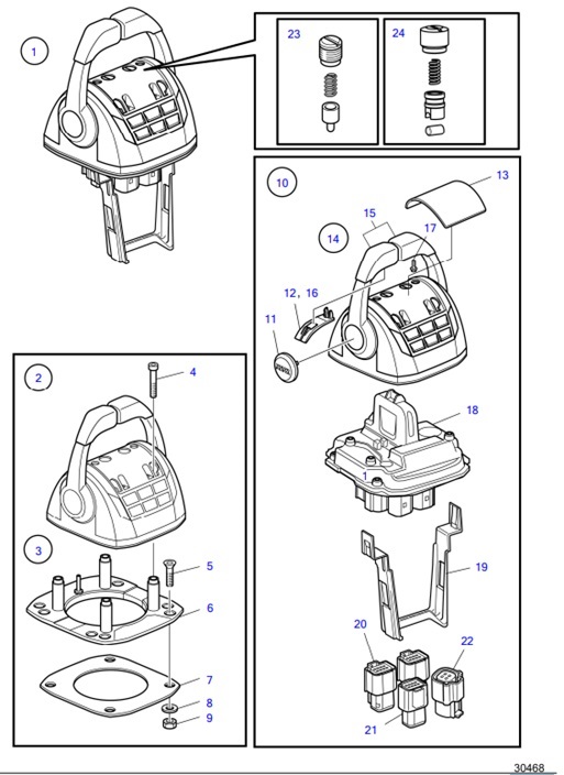 D4-225A-F-54165737-Electronic-Speed-Control,-Sterndrive,-Twin-Installation-EVC-E4-D4-225A-F,-D4-260A-F,-D4-300A-F