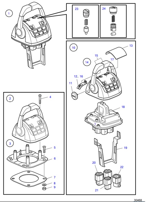 D4-225A-F-54164571-Electronic-Speed-Control,-Sterndrive,-Twin-Installation-EVC-E2-D4-225A-F,-D4-260A-F,-D4-300A-F