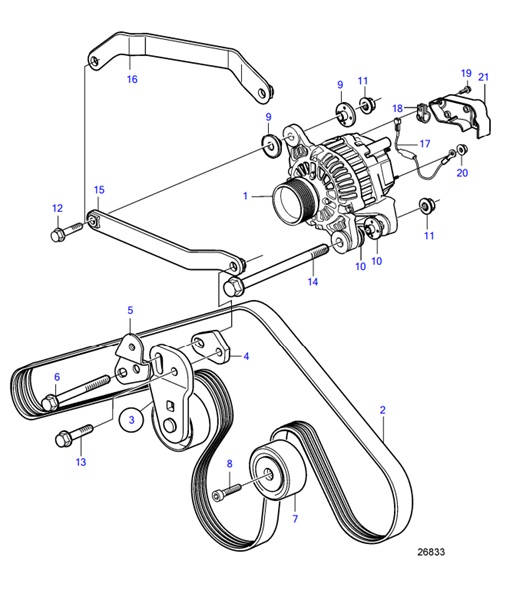 D4-260D-F-54162194-Alternator-with-Installation-Parts-D4-260A-F,-D4-260D-F,-D4-300A-F,-D4-300D-F