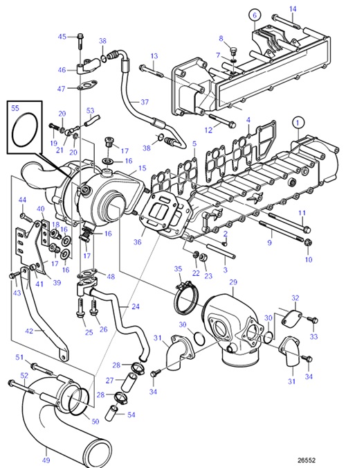 D4-300I-F-54162178-Turbo,-Induction-and-Exhaust-Manifold-D4-300A-F,-D4-300D-F,-D4-300I-F