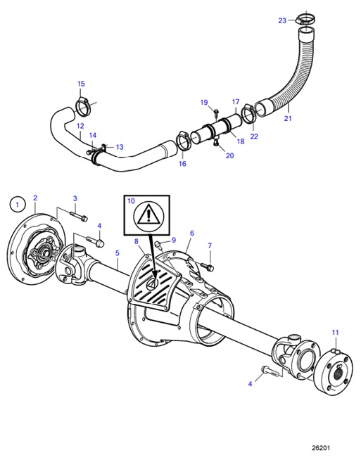 D4-225A-F-54162047-Jack-Shaft,-Connecting-Components-D4-225A-F,-D4-260A-F,-D4-300A-F