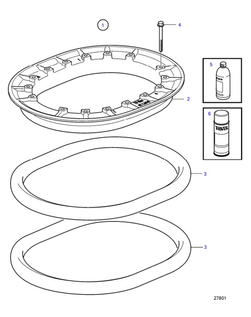 D4-260D-F-54161719-Mounting-Kit,-Clamp-Ring-D4-260D-F,-D4-300D-F