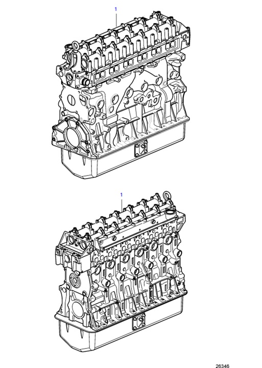 D6-300A-F-54162111-Long-Block,-Exchange-D6-300A-F,-D6-330A-F,-D6-370A-F