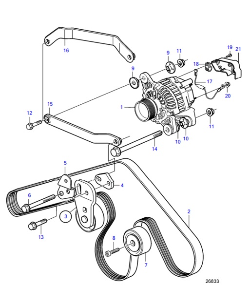 D6-280A-A-54160768-Alternator-with-Installation-Parts.-SN2006036630