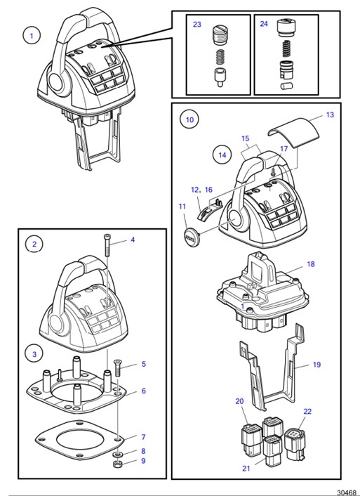 D6-400A-E-54161237-Electronic-Speed-Control-without-Trim-Button,-Inboard-Alt.-IPS,-EVC-D,-Twin-Installation-D6-400A-E