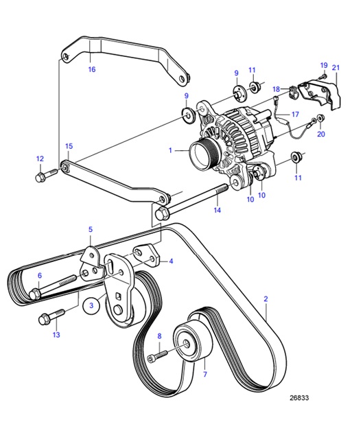 D6-330A-F-54162624-Alternator-with-Installation-Parts-D6-300A-F,-D6-330A-F,-D6-400A-F