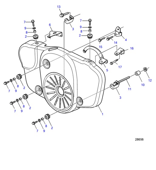 D6-370A-F-54161488-Belt-Guard-for-Engines-with-Compressor.-Extra-Equipment