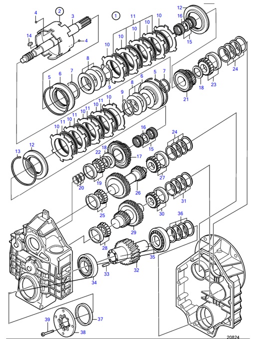 HS80VE-54170420-Reverse-Gear,-Components:-Ratio-1.64:1,-2.01:1,-2.49:1