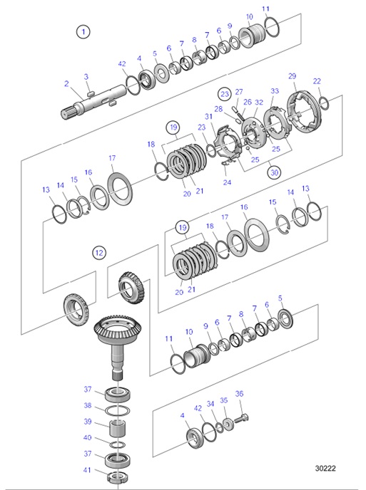 130S-D-54166045-Upper-Gear-Set-and-Shaft130S-D,-130SR-D