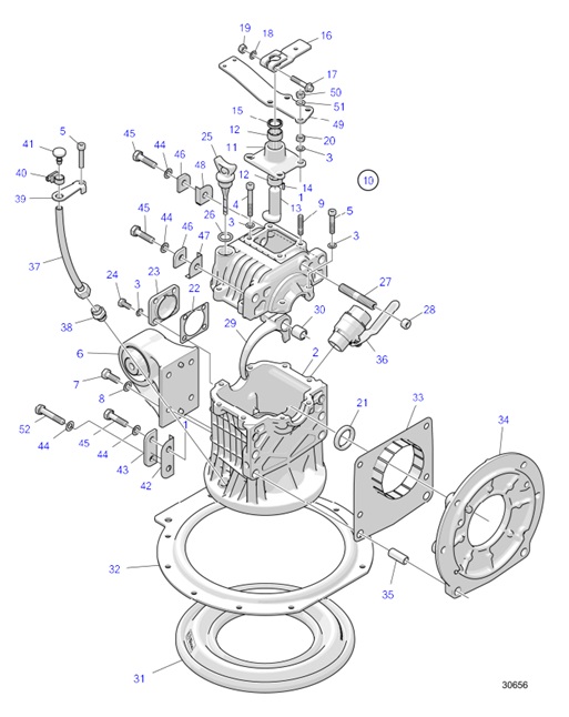 130S-D-54166044-Upper-Gear-Housing-130S-D,-130SR-D:-RATIO-2.19:1