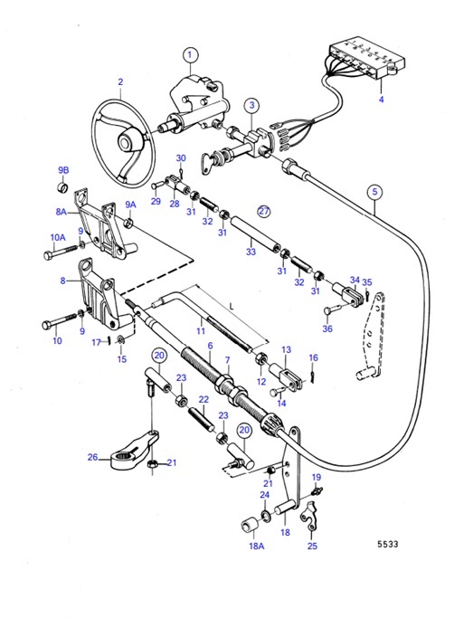 AQ200D-54146008-Steering-Mechanism-Cable-Type