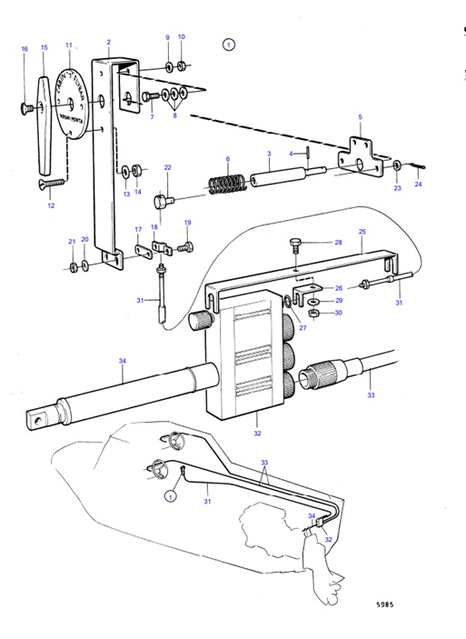 AQ200D-54151725-Steering-Mechanism,-Fly-Bridge-Roto-Pilot