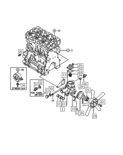 3TNE68-G2A-3TNE68-G2A-SRAM-SISTEMA-DI-RAFFREDDAMENTO-AD-ACQUA-DEL-MOTORE