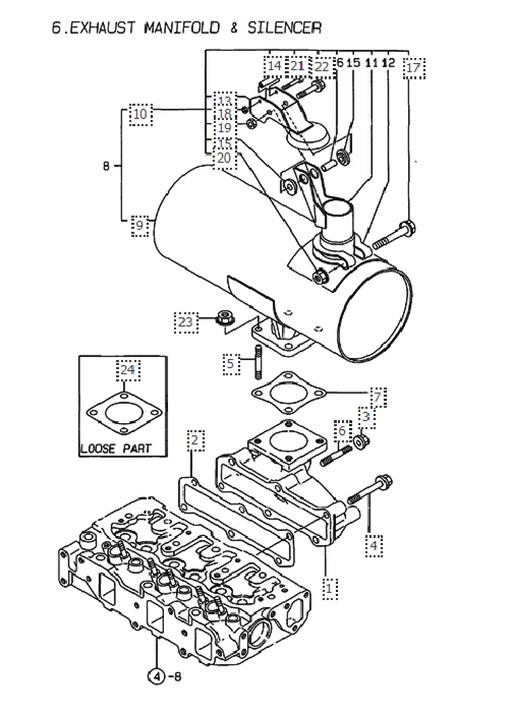 IS11-3TNE88-G1A-CSMM-COLLETTORE-DI-SCARICO-E-MARMITTA-PER-MOTORE