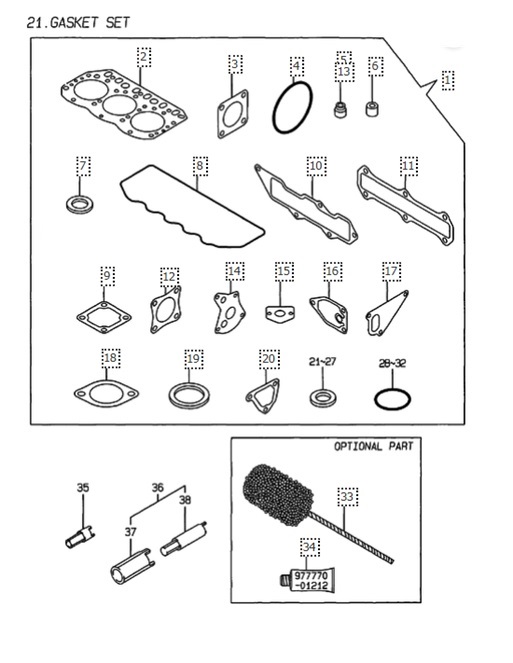 IS11-3TNE88-G1A-KGM-KIT-GUARNIZIONI-MOTORE