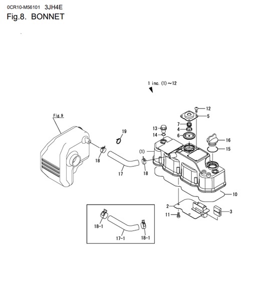 3JH4E-0CR10-M56101-B-BONNET