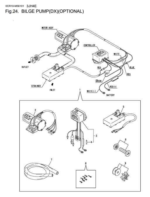 3JH4E-0CR10-M56101-BP2-BILGE-PUMP-(DX)-(OPTIONAL)