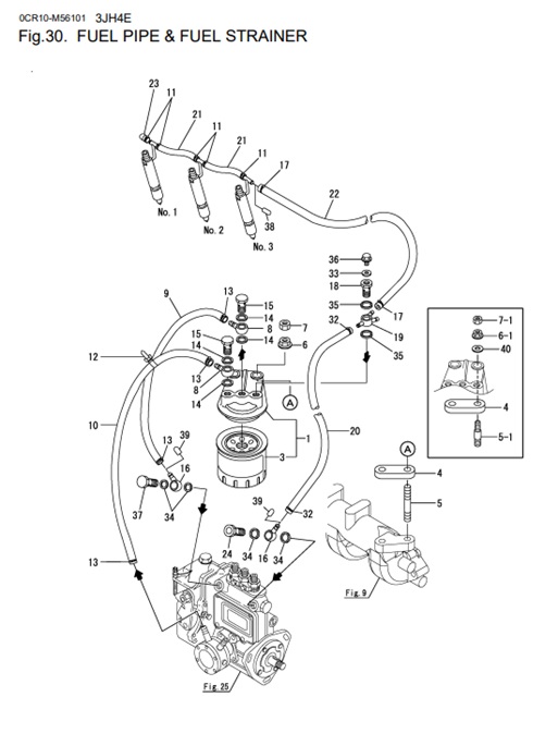 3JH4E-0CR10-M56101-FPFS-FUEL-PIPE-&-FUEL-STRAINER