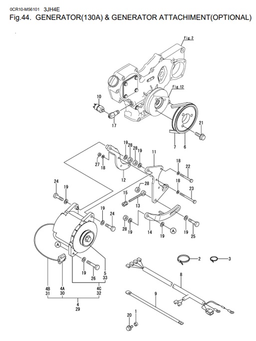 3JH4E-0CR10-M56101-GGA-GENERATOR-(130A)-&-GENERATOR-ATTACHIMENT-(OPTIONAL)