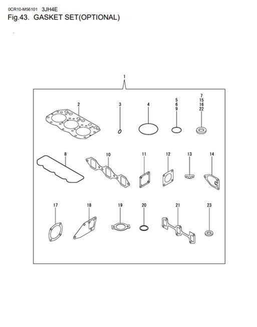 3JH4E-0CR10-M56101-GS-GASKET-SET-(OPTIONAL)