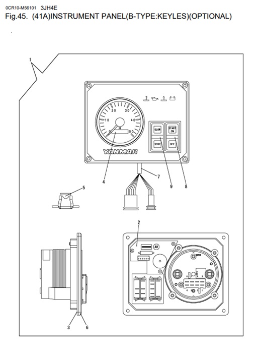 3JH4E-0CR10-M56101-IP3-INSTRUMENT-PANEL-(B-TYPE:-KEYLES)(OPTIONAL)