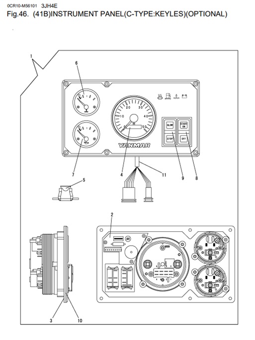 3JH4E-0CR10-M56101-IP4-INSTRUMENT-PANEL-(C-TYPE:-KEYLES)(OPTIONAL)