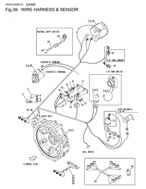 3JH4E-0CR10-M56101-WHS-WIRE-HARNESS-&-SENSOR